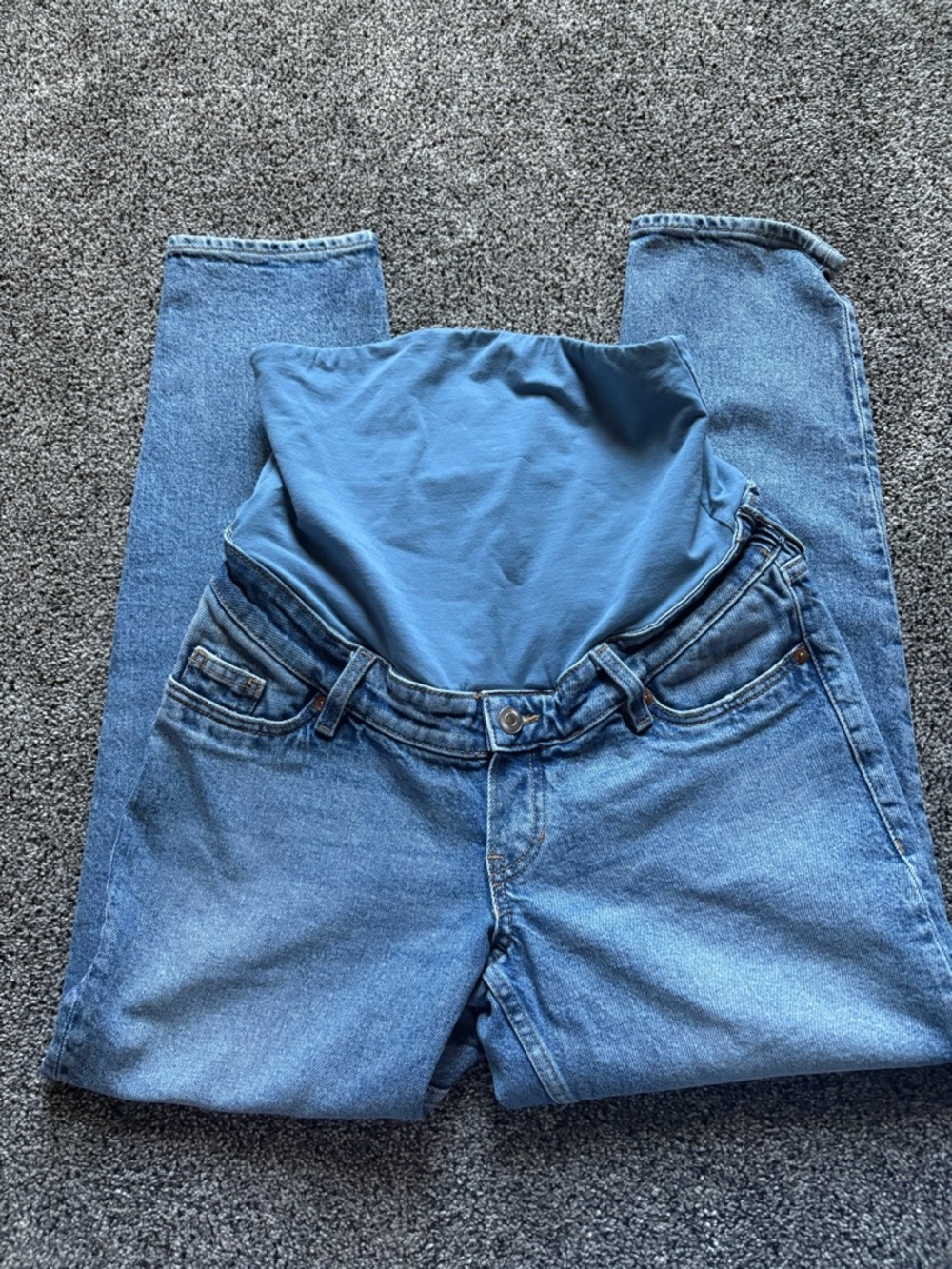 H&M Blue Straight-Leg Maternity Jeans